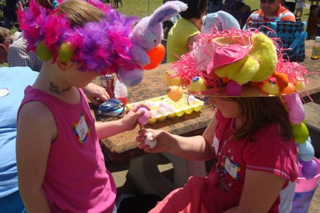 Two participants in the children's event at the Easter on the Red River Festival.