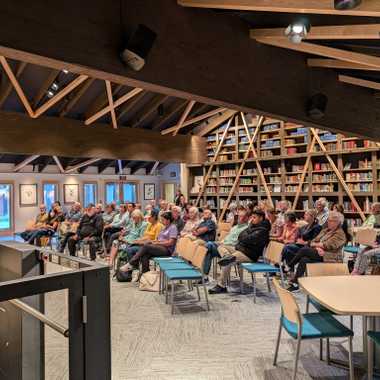 The library has collections of over 100,000 lending books, downloadables, DVDs, CDs, games, and musical instruments.