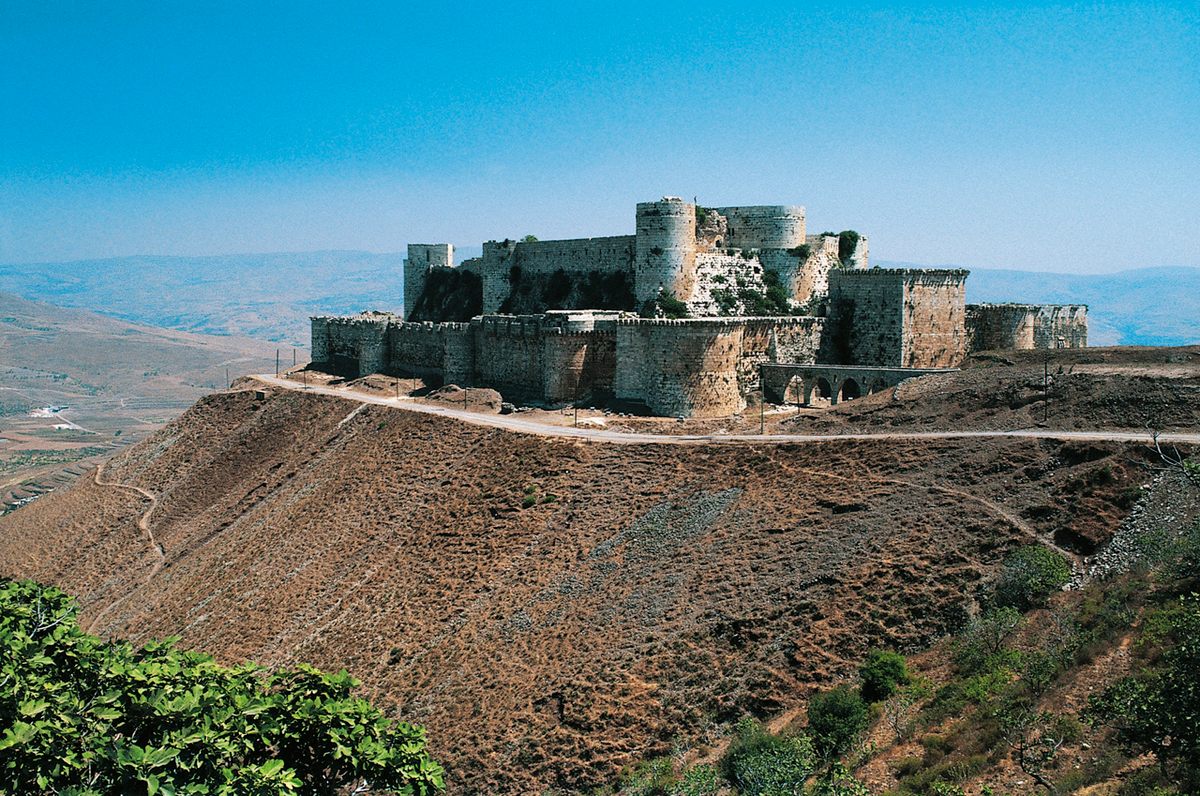 The Krak des Chevaliers in northern Syria was occupied by the Order of Malta in the 12th and 13th centuries. In 2013, rebel forces there were bombarded by the regime of Bashar al-Assad.