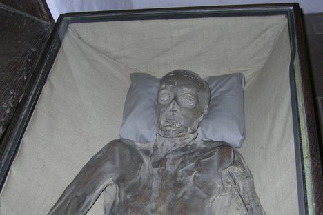 One of the mummies contained in the crypt. 