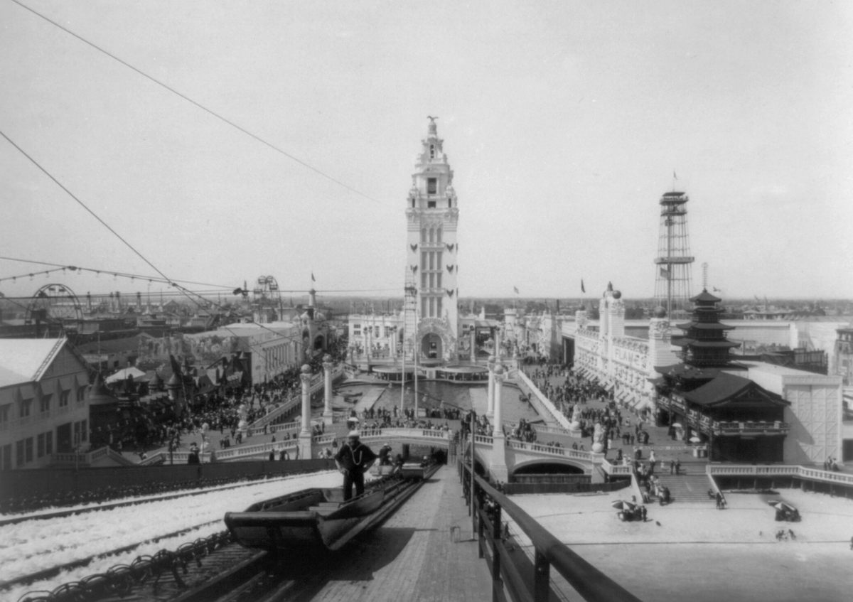 Dreamland from the chutes, Coney Island, N.Y.