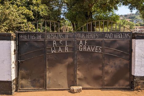 Entrance to the cemetery.