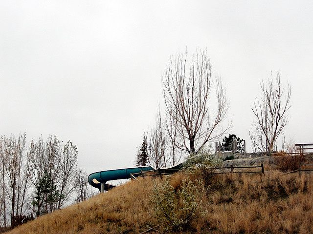 Abandoned water slide