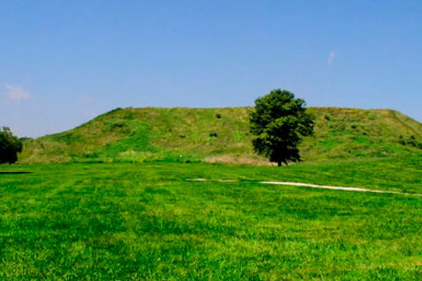 Monks Mound at Cahokia.