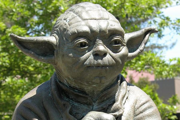 Statue of Yoda.