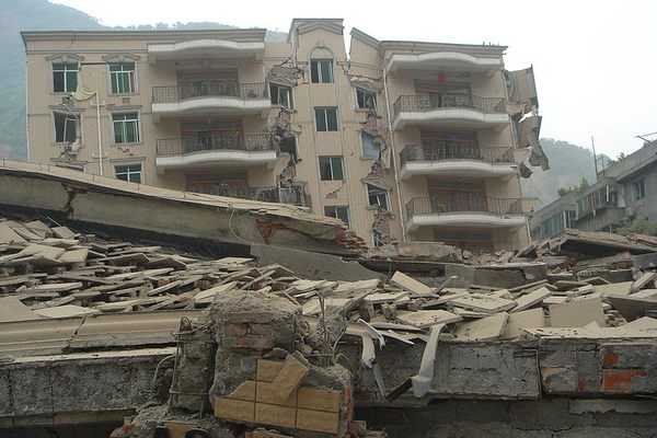 Agriculture Development Bank of China branch in Bei Chuan after earthquake.