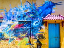 Street art in Cartagena.