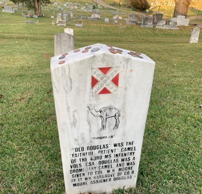 Grave of Douglas the Confederate Camel – Vicksburg, Mississippi