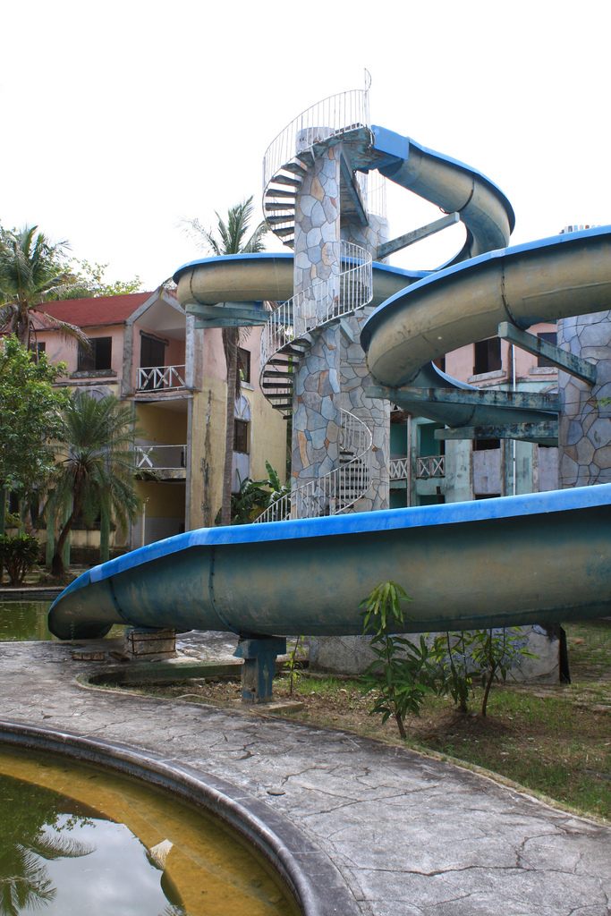 Abandoned water slide