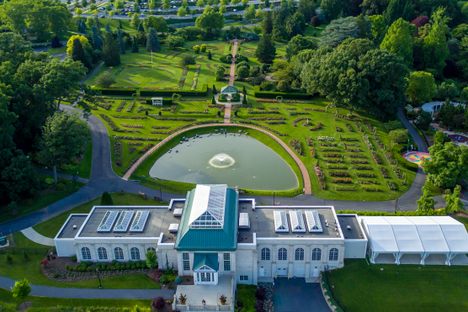 A view of Hershey Gardens and its conservatory which feature assortment of 3,000 roses representing 115 varieties.