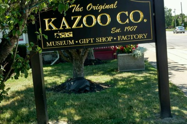 A handsome sign marks the spot