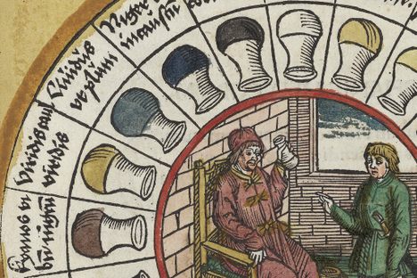 Ulrich Pinder's 1506 urine chart.