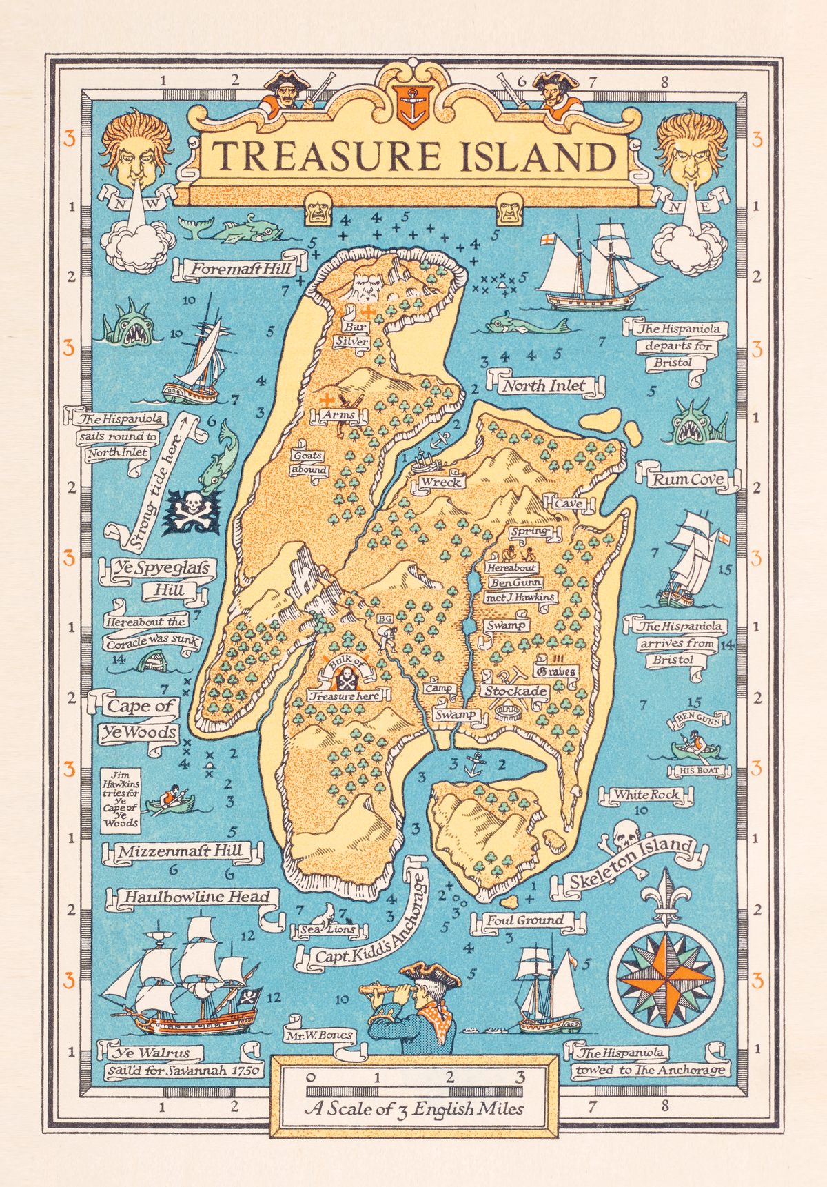 treasure island book map