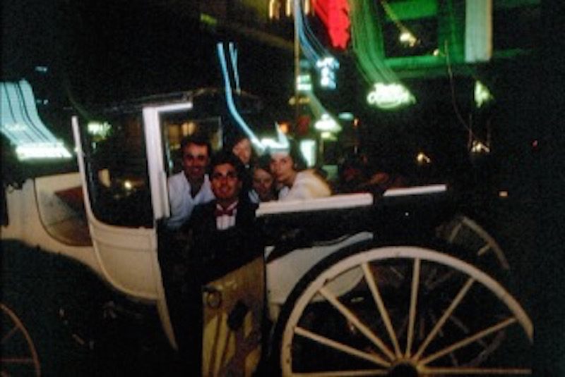 Bruce in his carriage in the 1980s