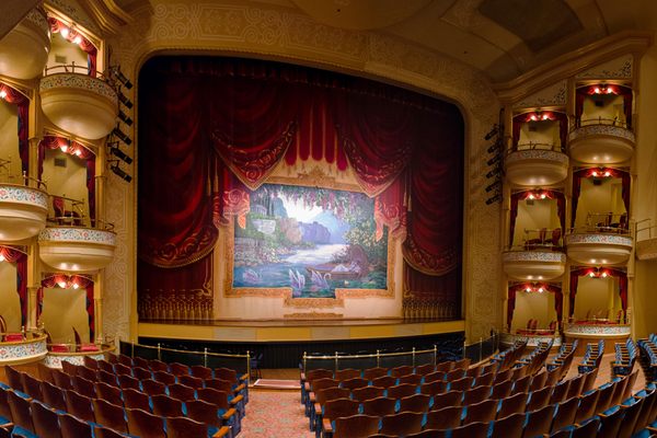 Orchestra seating in the Grand 1894 Opera House.