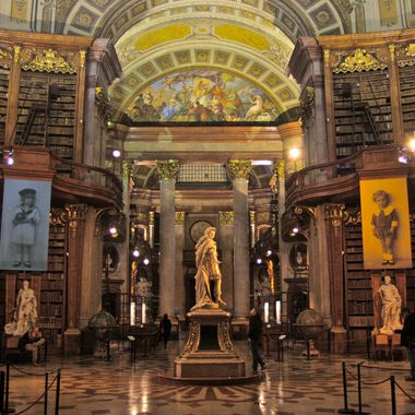 The library lobby.