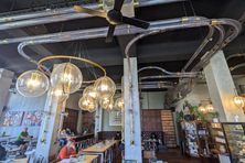Lunch arrives via pneumatic tube here.