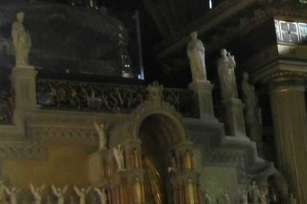 St. Vincent de Paul up above the altar 