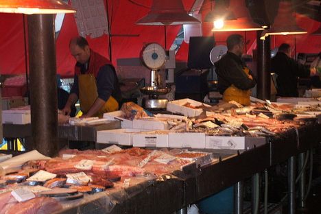 The Choggia fish market