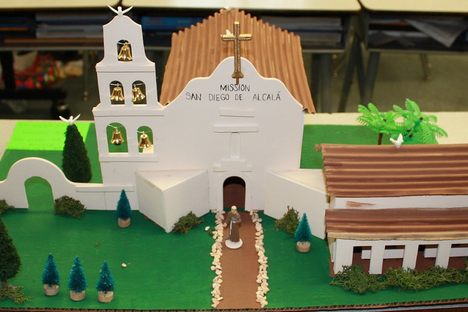 Mission San Diego de Alcala, built from a kit.