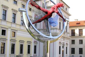 Statue of Věra Čáslavská in Prague