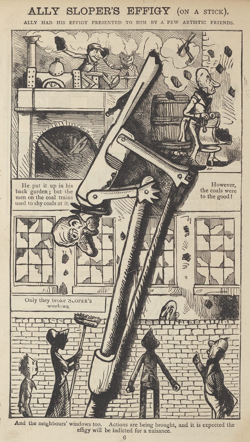 "Ally Sloper's Effigy (On A Stick)."