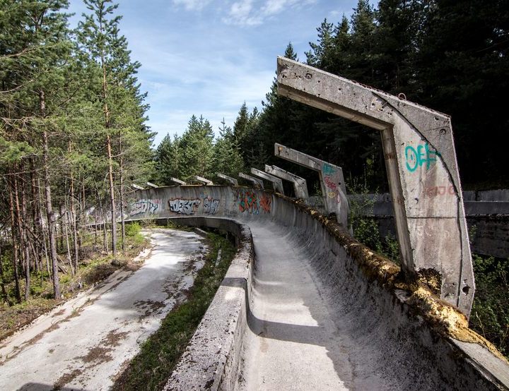 Olympic bobsleigh track.