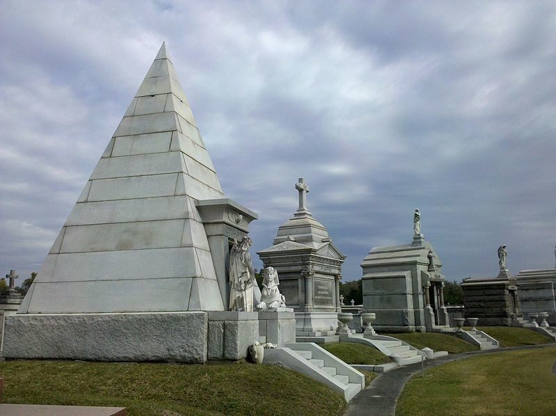 The ornate crypts of New Orleans's Metairie Cemetery.