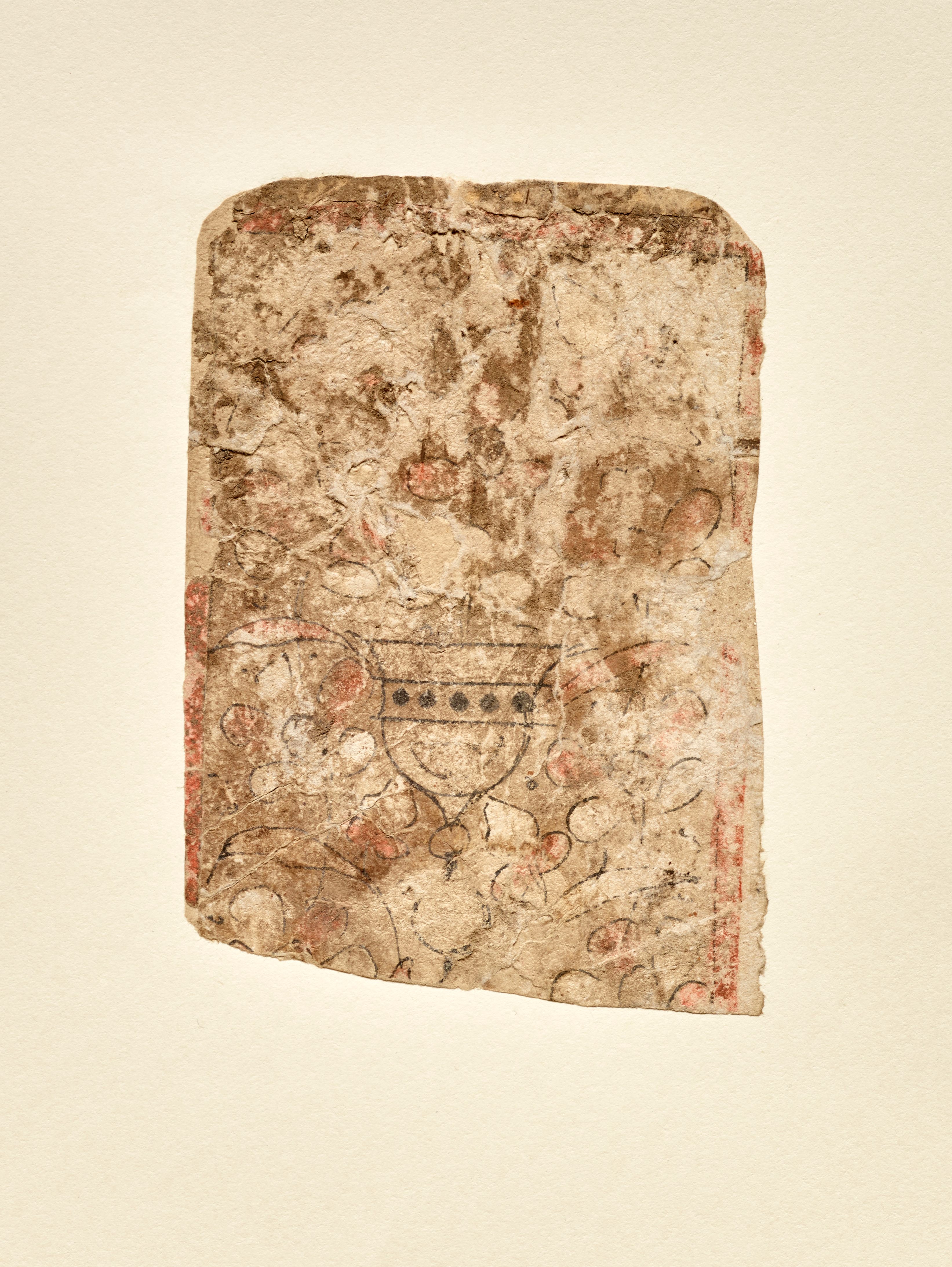Θραύσμα τραπουλόχαρτου των μέσων του 13ου αιώνα (από το κοστούμι των κούπες) από την Αίγυπτο.