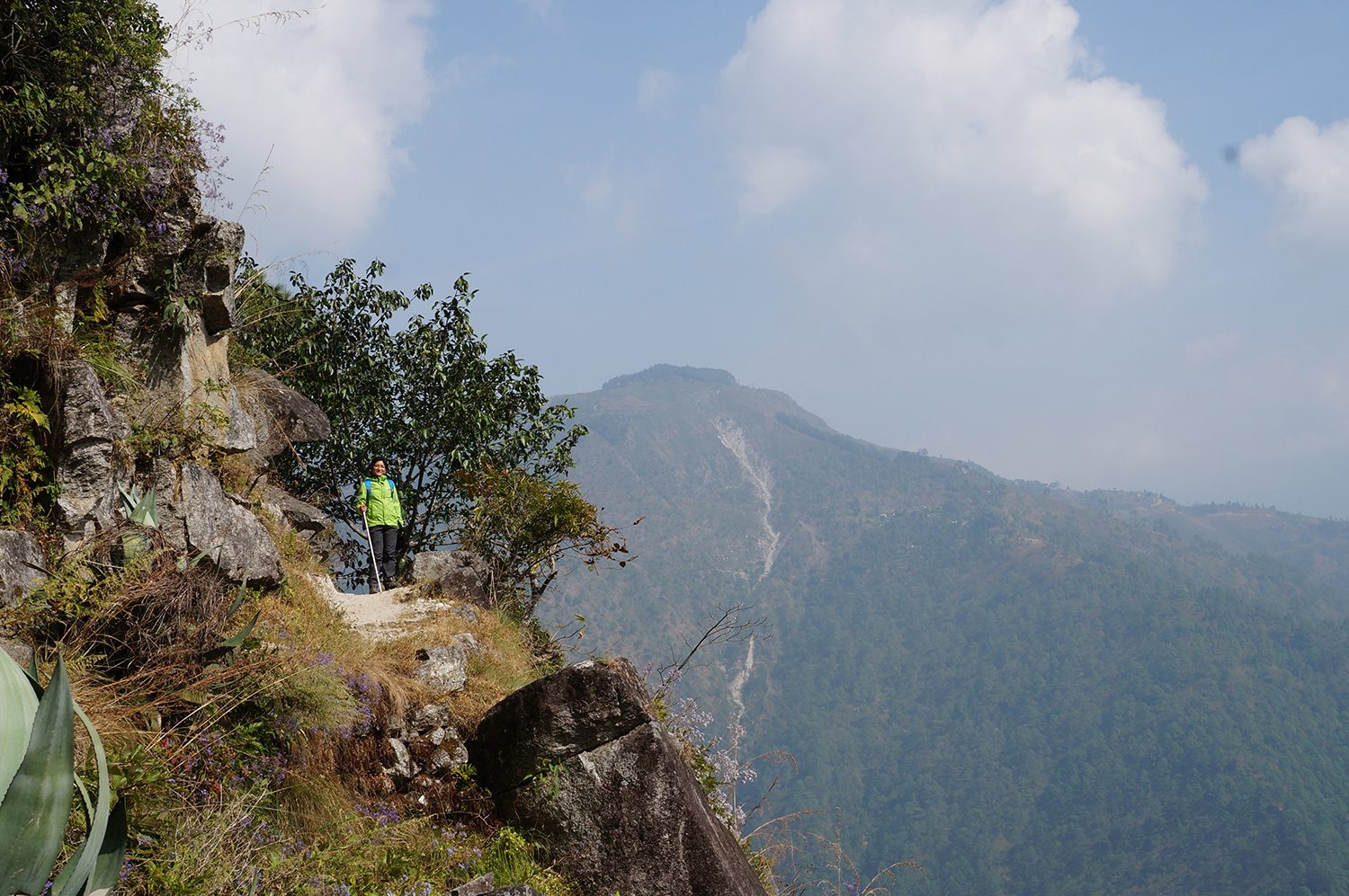 Dr. Tamang high in the Himalayas, making house calls.