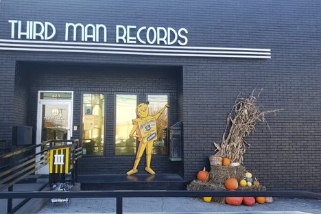 The front signage of Third Man Records. 