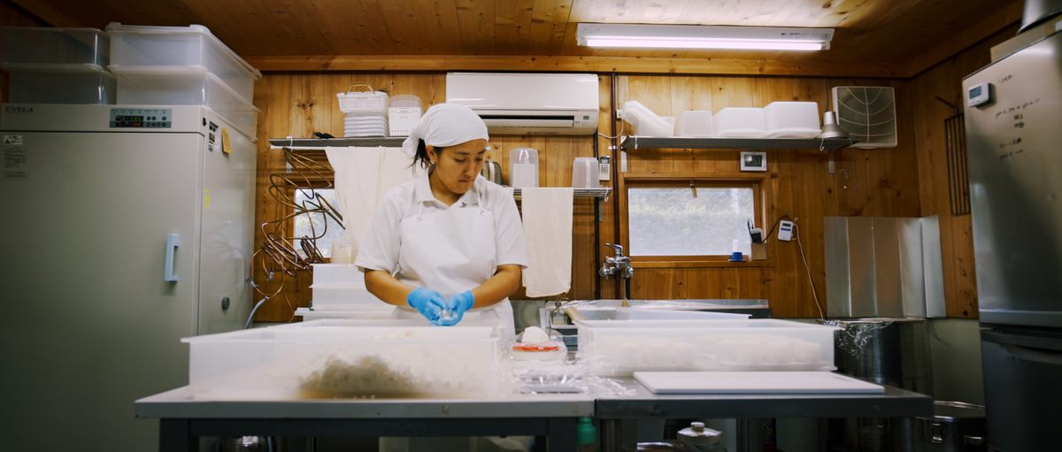 Shibata often adds typically Japanese ingredients to her cheeses.