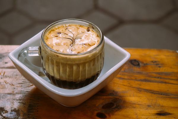 An egg coffee in Hanoi.