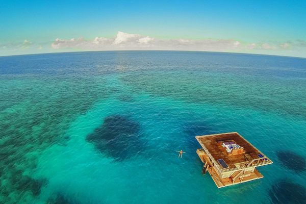 The Underwater Room from the air.