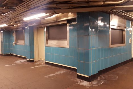 Shuttered subway bank branch