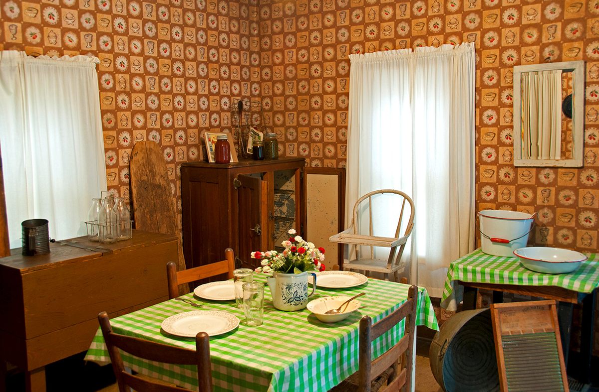 The kitchen of Elvis' childhood home, Tupelo, Mississippi.