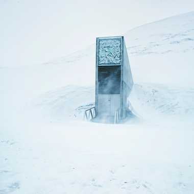 The entrace to Svalbard's Global Seed Vault.