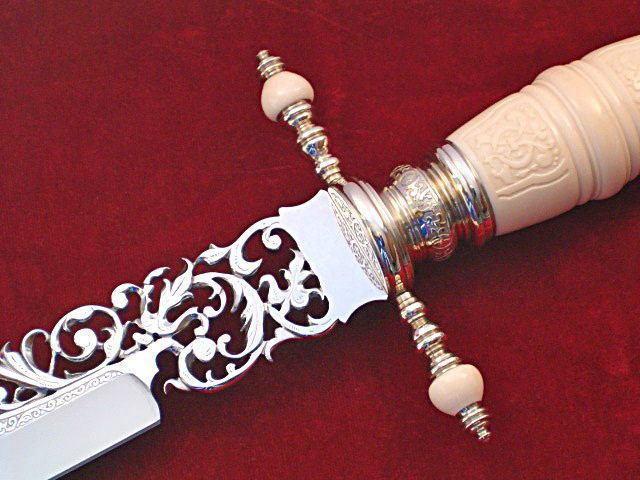 Detail of an ivory openwork knife