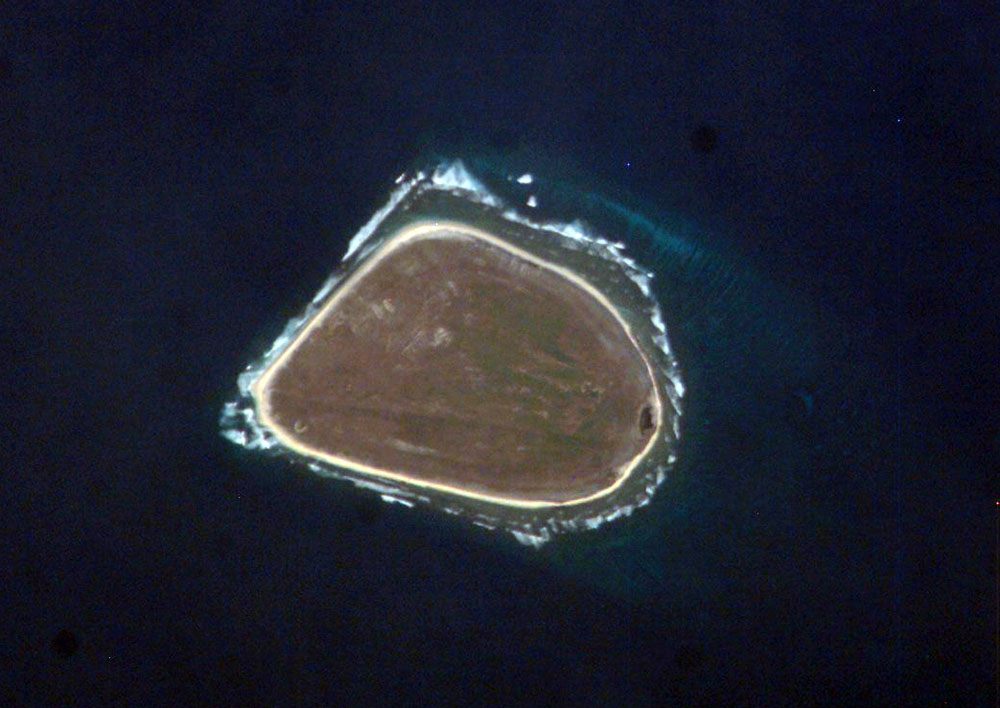 Baker Island, from space.