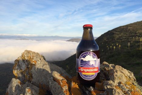 Atrapaniebla, with the camanchaca rolling in behind it.