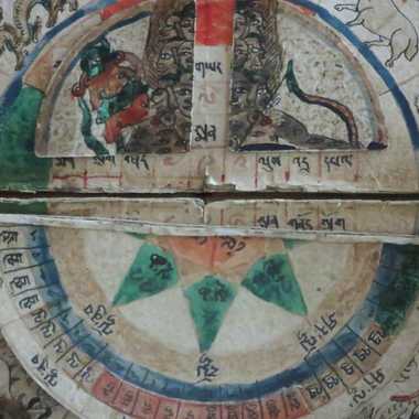 An astrological instrument used by the monk. 