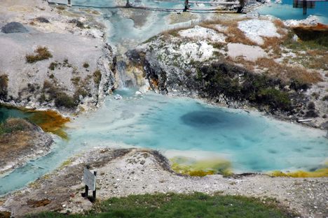 Hot Creek, a hot spring in Long Valley Caldera