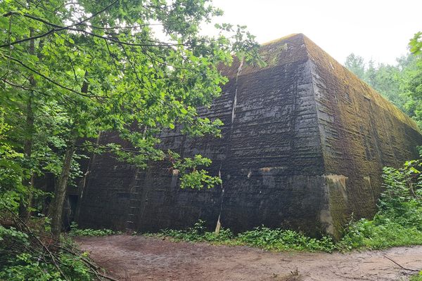 One of many massive bunkers in the Mauerwald complex