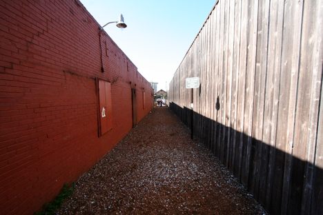 Looking down Bottle Cap Alley