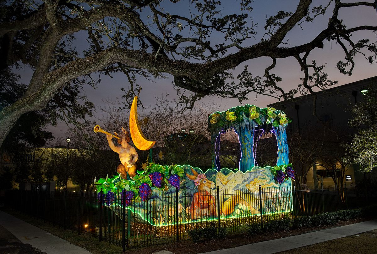The second house float, at Iberia Bank, is "A Midsummer Night's Dream."
