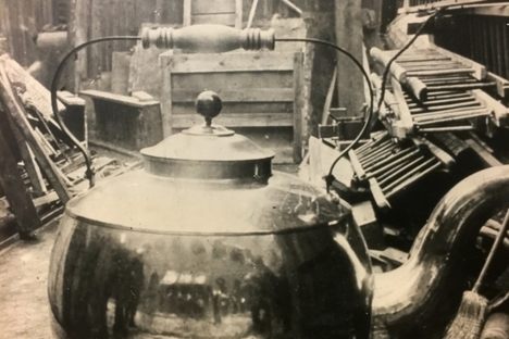 The tea kettle at E Badger and Sons Cambridge, MA