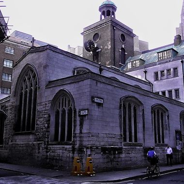 Exterior of St Olave's, taken from Seething Lane. 
