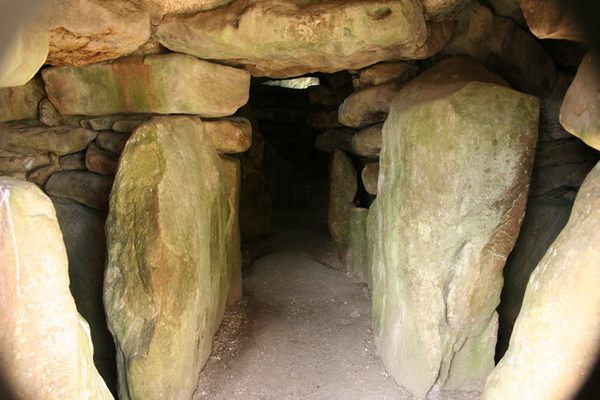 Looking into the barrow from the entrance.