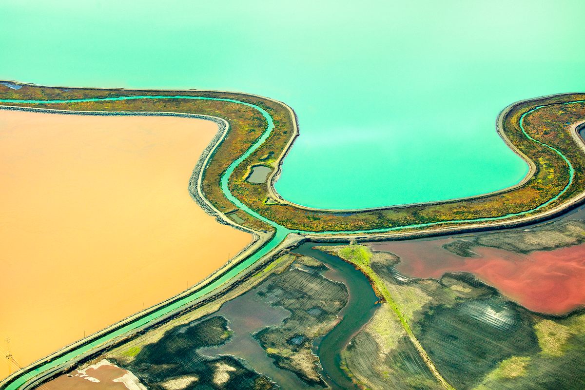 Salt ponds, levees, bay water, and wetlands mix and mingle in many areas of the South Bay.
