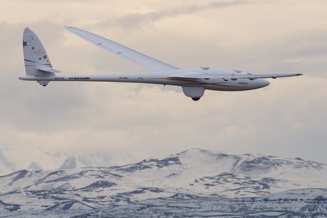 The Perlan 2 glider in El Calafate, Argentina.